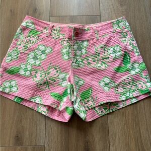 Lilly Pulitzer Pink and Green Floral Women's Shorts